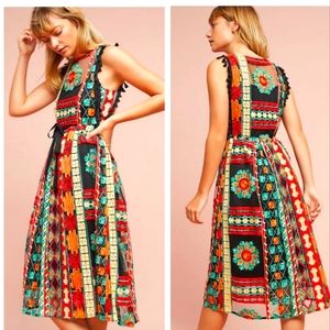 Anthropologie Eva Franco Embroidered Saskia Dress